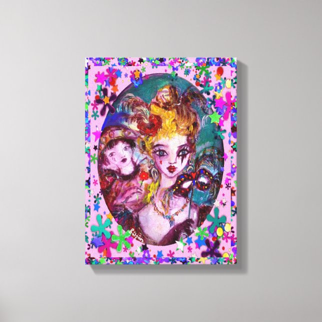 VALENTINE VENETIAN MASQUERADE PARTY CANVAS PRINT (Front)