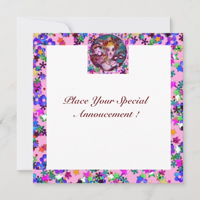 VALENTINE VENETIAN MASQUERADE PARTY INVITATION (Front)