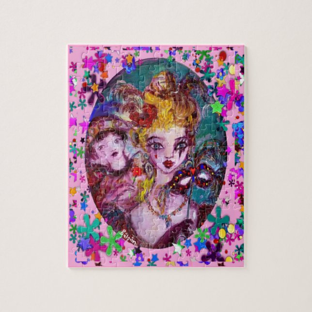 VALENTINE VENETIAN MASQUERADE PARTY JIGSAW PUZZLE (Vertical)