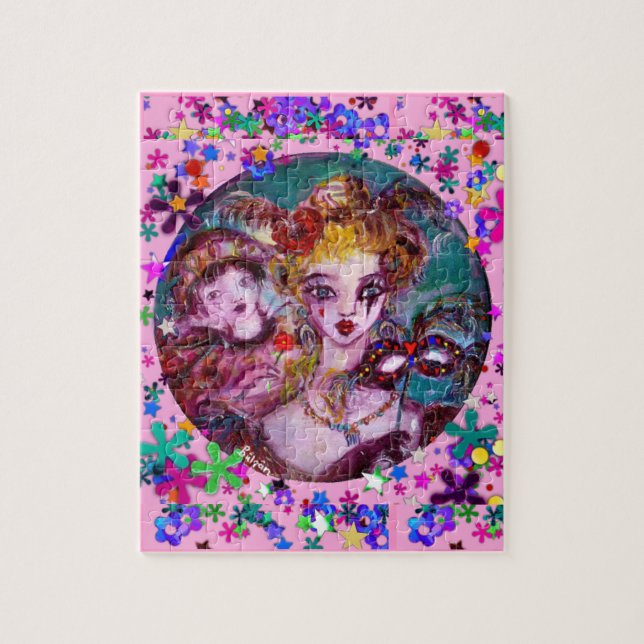 VALENTINE VENETIAN MASQUERADE PARTY JIGSAW PUZZLE (Vertical)