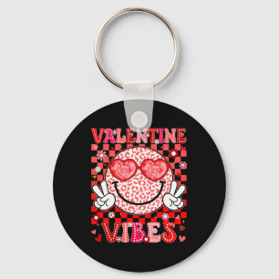 Valentine Vibe Heart Peace Sign Men Women Kid Keychain