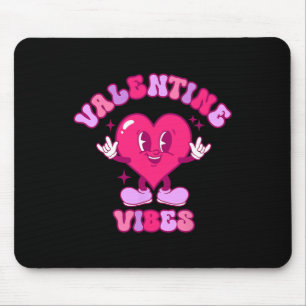 Valentine Vibes Groovy Valentines Day Shirt For Gi Mouse Pad