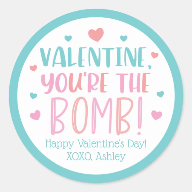 Valentine, vous êtes les Stickers Bomb (Devant)