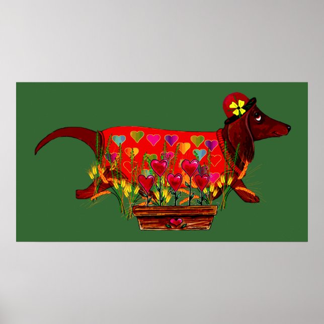 Valentine Weiner Dog Poster (Front)