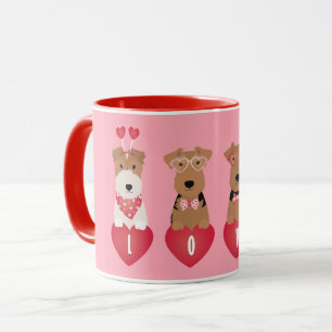 Valentine Welsh Wire Fox Terrier Dogs Mug