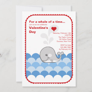 Valentine Whale Invitation