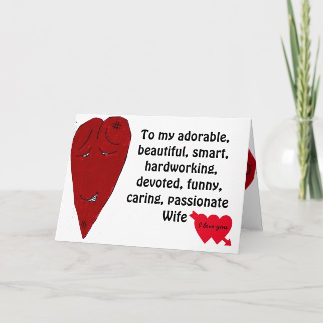 VALENTINE WIFE MY BETTER HALF card (Front)