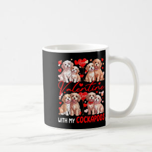 Valentine With My Apoos Couple Dogs Costume Owner  Coffee Mug
