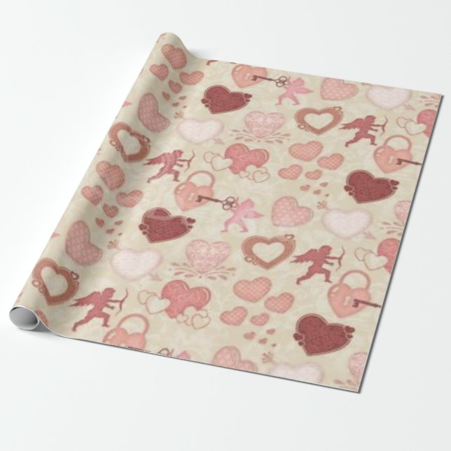 Valentine Wrapping Paper (Unrolled)