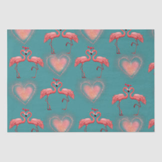 Valentine Wrapping Paper - Flamingo- Retro