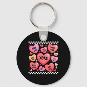 Valentine Xoxo Sweet Talk Hearts Hug Me Kiss Me Keychain