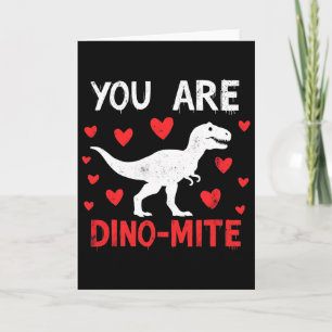 Valentine You Are Dino-mite Funny Dinosaur Design  Card