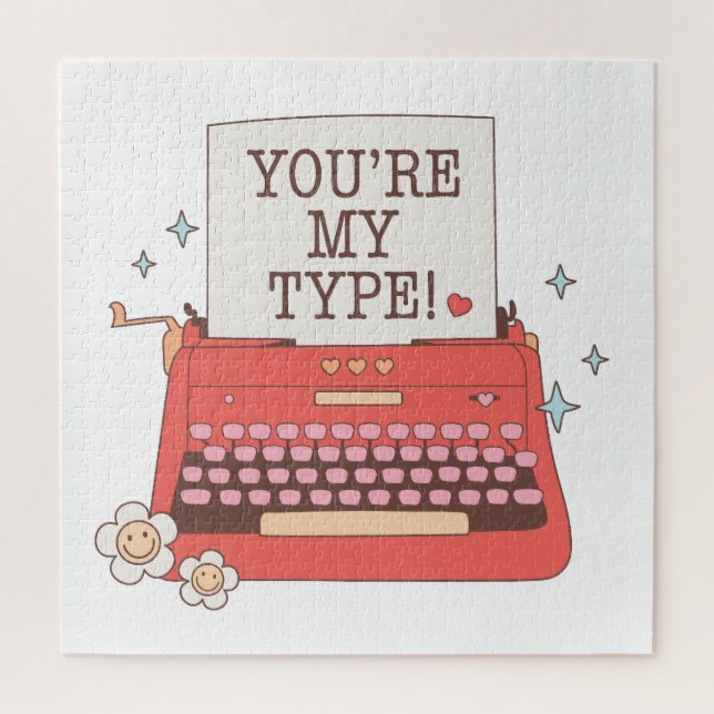 Valentine You Are My Type Jigsaw Puzzle (Vertical)