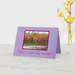 "VALENTINE/YOU COLOR MY WORLD" CARD