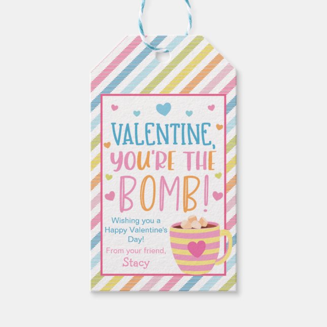 Valentine, You're The Bomb Gift Tags (Front)