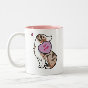Valentine's 2015-Australian Shepherd-TP Red Merle Two-Tone Coffee Mug