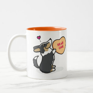 Valentine's 2015-Pembroke Corgi-Black Coffee Mug
