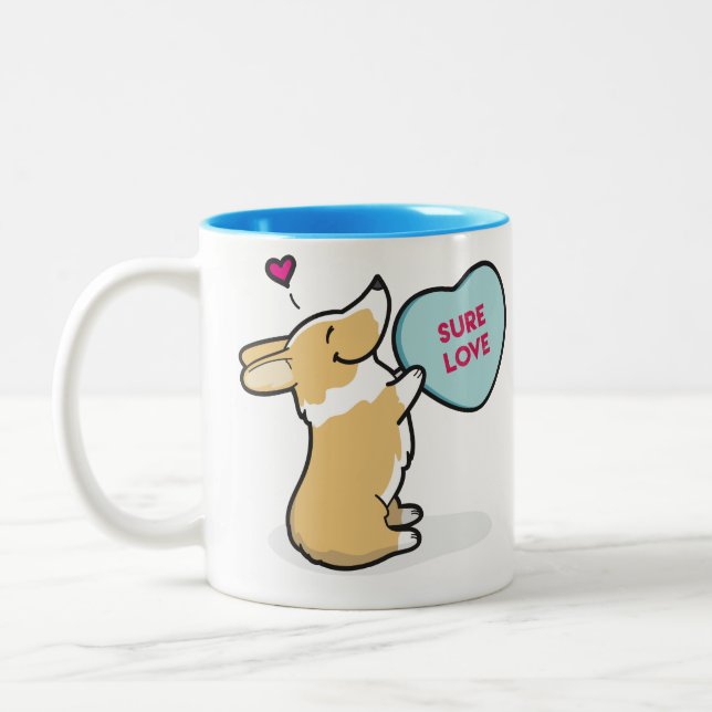 Valentine's 2015-Pembroke Corgi-Red Coffee Mug (Left)