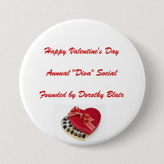 Valentine's 3 Inch Round Button