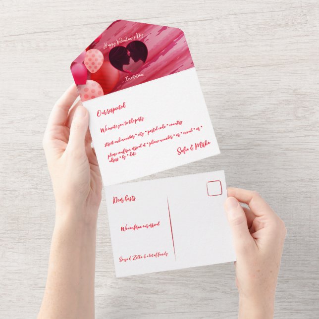 Valentine's All In One Invitation (Tearaway)