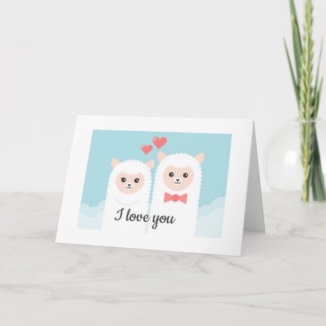 Valentine's Alpaca Card (Front)