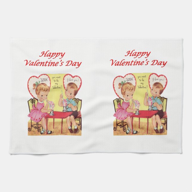 valentines amour cuisine serviette (Horizontal)