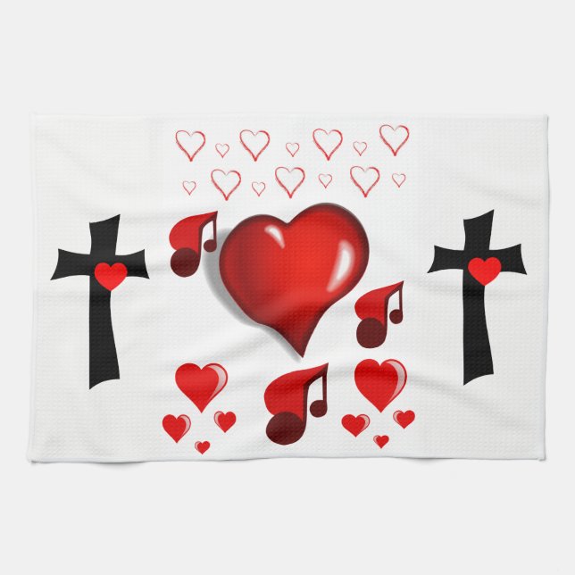valentines amour cuisine serviette (Horizontal)