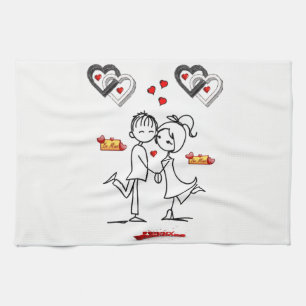valentines amour cuisine serviette