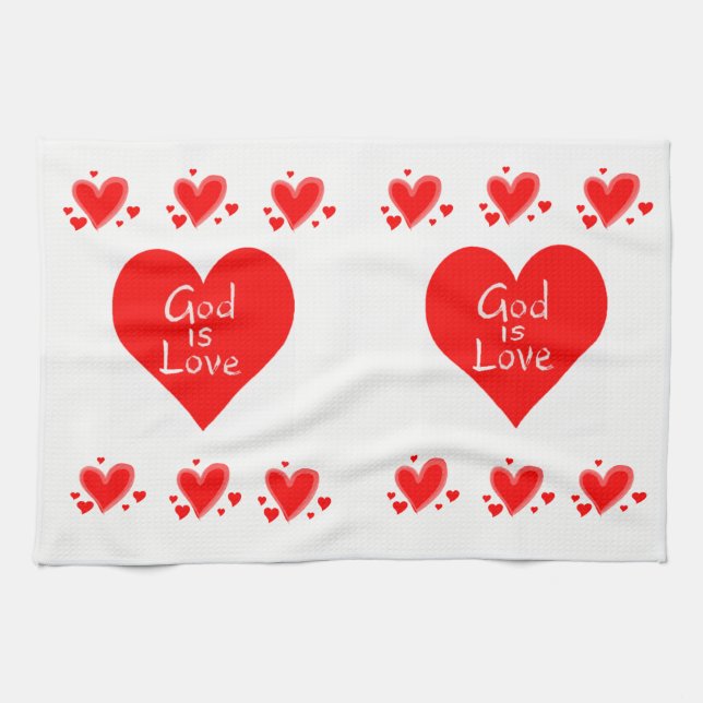 valentines amour cuisine serviette main Dieu est a (Horizontal)