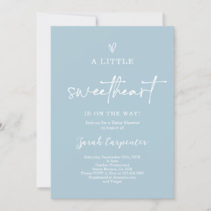 Valentines Baby Shower Boy Invitation
