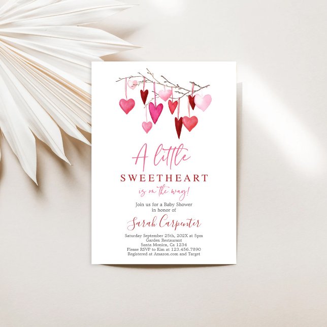 Valentines Baby shower Invitation fille (Créateur téléchargé)