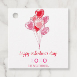 Valentines Balloon Gift Tag