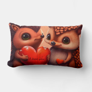 Valentine's bear cartoon custom  lumbar pillow