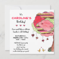 Valentines, Birthday Party Invitation