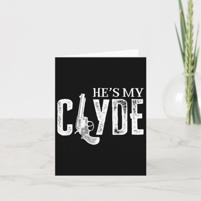 Valentines Bonnie Clyde Matching Couple Love Top  Card (Front)