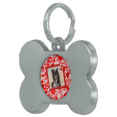 Valentines Border Collie Dog Hearts Pet Tag (Front Right)