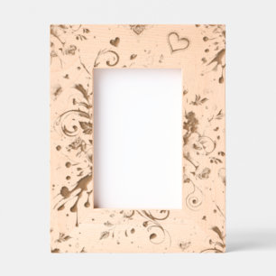Valentines Bouquet / Rose Splatter Art Etched Frames