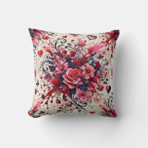 Valentines Bouquet / Rose Splatter Art