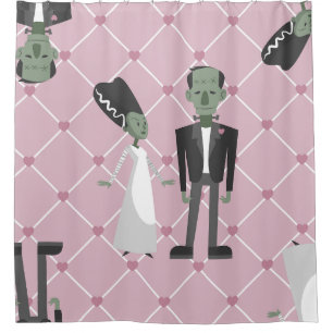 valentines bride frankenstein monster pink hearts