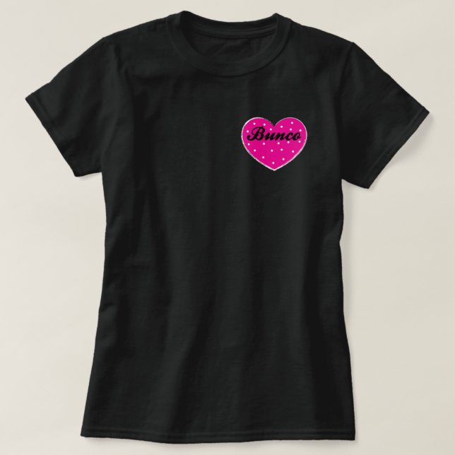 Valentines Bunco Heart With Dice Dots T-Shirt (Design Front)