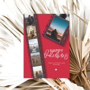 Valentines Camera Roll 6 Photo Collage Couple Holiday Card