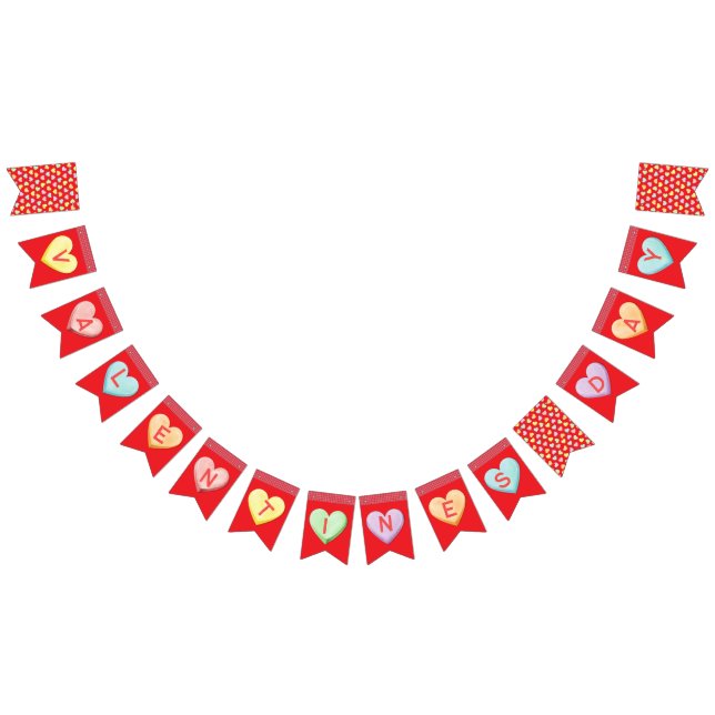 Valentines Candy bunting banner (All)