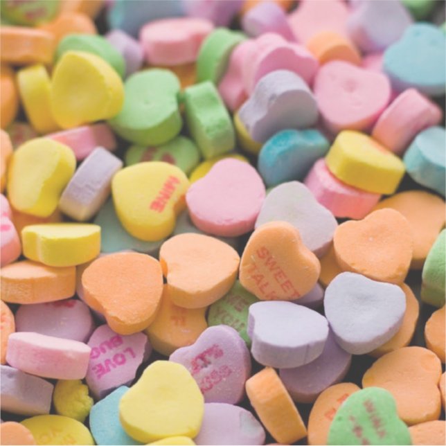 VALENTINE'S CANDY HEARTS  (Front)
