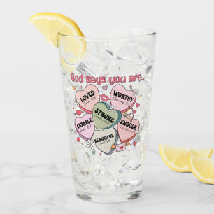  Valentine's Candy Hearts Christian  Glass