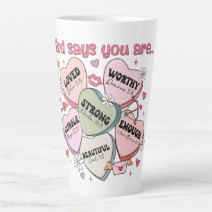  Valentine's Candy Hearts Christian  Latte Mug