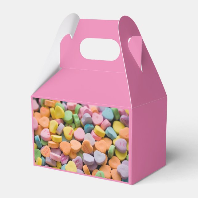 VALENTINE'S CANDY HEARTS  FAVOR BOX (Front Side)