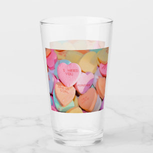 VALENTINE'S CANDY HEARTS GLASS