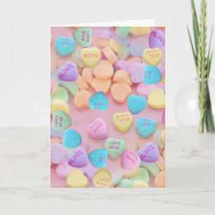 valentines candy hearts holiday card