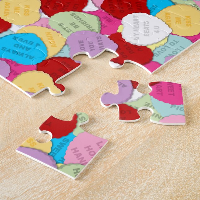 Valentines Candy Hearts-Jigsaw Puzzle (Side)