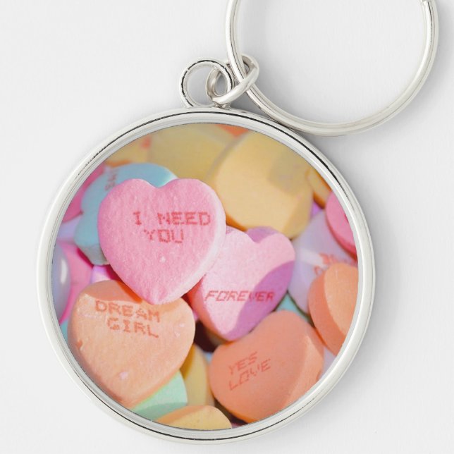 VALENTINE'S CANDY HEARTS  KEYCHAIN (Front)